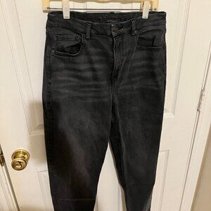 American Eagle Black Curvy Mom Jeans Stretch
